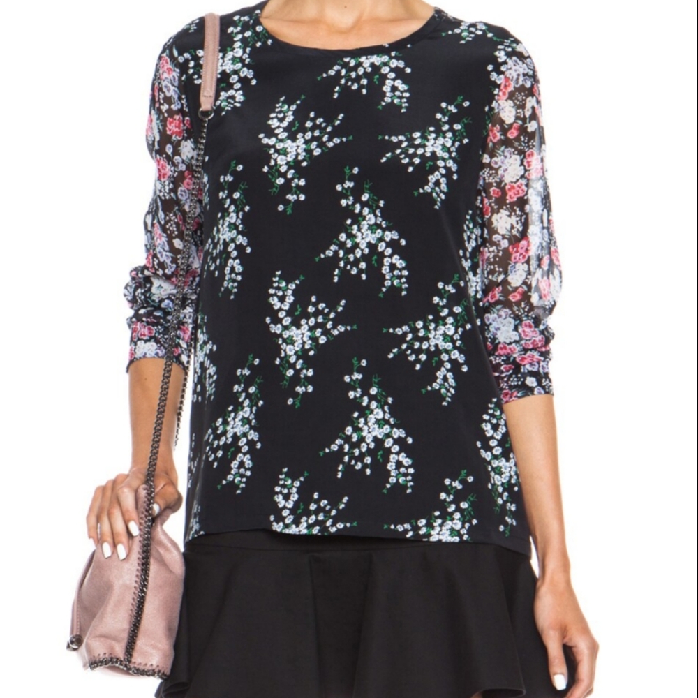 Equipment Liam floral silk blouse